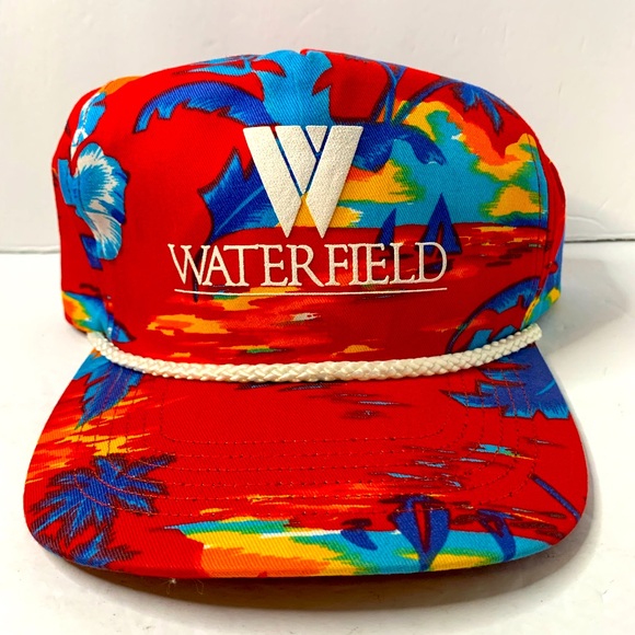 Vintage Floral Snapback Trucker Rope Hat San Sun Hawaiian Print SnapBack - Picture 1 of 6